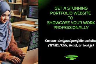 build a stunning portfolio website to showcase your work professionally