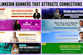 design a professional and eye catching linkedin cover banner