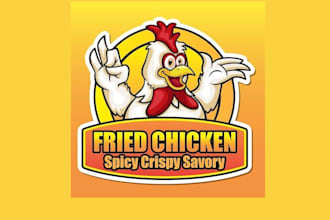 design awesome food, coking, animal mascot logo with unlimited revision