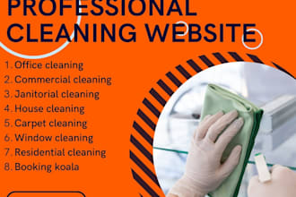 build cleaning service website,office, booking koala website booking koala