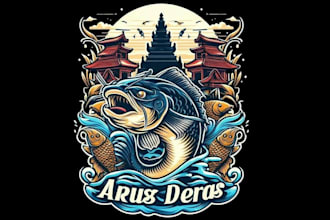 design high quality vintage outdoor fishing logo with fastest delivery