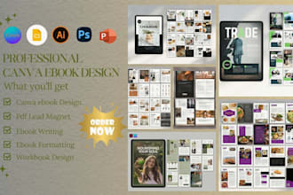 do canva ebook design, canva workbook, pdf lead magnet, canva ebook cover design
