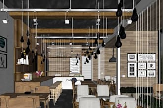 cgi interior design coffee shop restaurant design 3d bathroom kitchen 3ds max