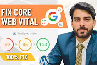 fix core web vitals, fix lcp, fcp, cls and inp for wordpress website