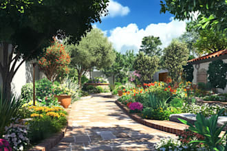 draw landscape design, backyard, front garden, patio, pool design