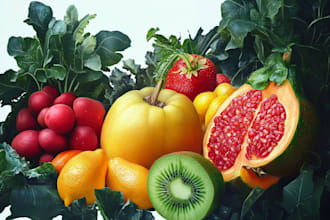 draw realistic plants, vegetables, fruits
