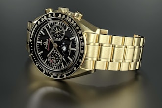 do realistic custom amazing 2d watch design and rendering