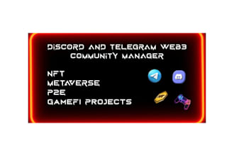 be your nft community manager on discord or telegram
