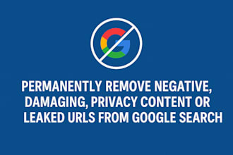 remove delete erase negative listing  articles private content on google search