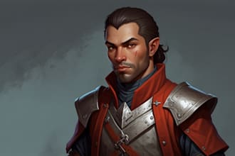 made a dnd character art and dnd illustration