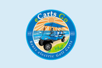 design electric cart rental company logo
