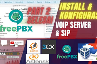 install voip sip trunk in asterisk, freepbx, fusionpbx, freeswitch, 3cx, zoom