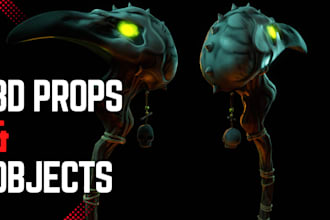 professionally create 3d game props and objects