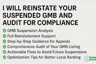 reinstate and fix suspended google audit gmb