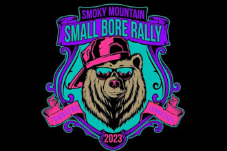 design fun bright scooter rally logo