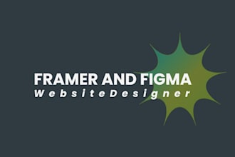 create modern framer website design, framer landing page, figma developer