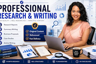 write research reports, summaries, proposals and professional articles