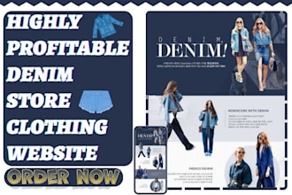 design clothing shopify fashion clothing store denim clothing jean website