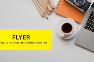 design digital flyer, brochure, bifold, trifold leaflet , poster ready to print
