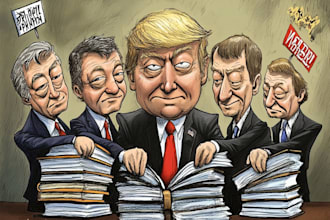 draw political cartoon and caricature