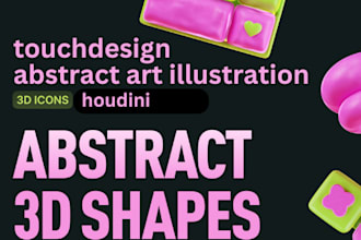 do 3d abstract art illustration, digital illustration, vector art, nft design