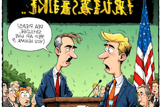 make a illustration editorial or political cartoon idea