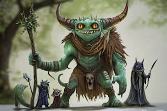 draw your fantasy character monster or creature for you