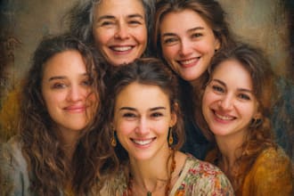 draw a friendship portrait and family portrait
