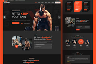 design fitness gym workout website personal trainer sports website yoga website