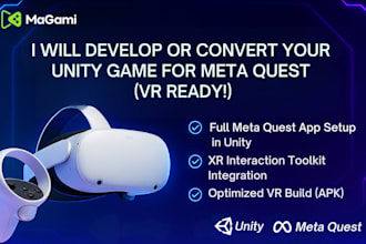 develop or convert your unity game for meta quest VR