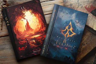 design a professional fantasy book cover for you
