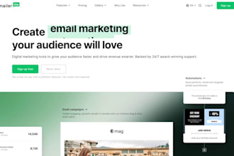set up mailerlite email marketing automation landing page