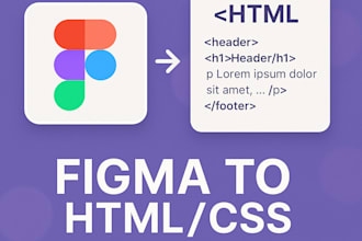 convert figma to HTML, PSD to HTML and xd to HTML CSS responsive