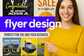 design business, company and product flyer