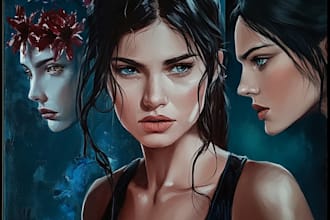 paint a realistic or fantasy portrait