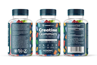 make label design, cosmetic package, gummies label,pouch label and bottle label