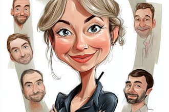 draw caricature and friendship portrait