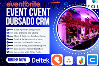 setup honeybook dubsado planning pod cvent asana thryv eventbrite zola zoho CRM