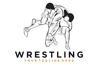 design awesome wrestler logo