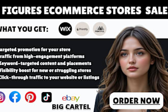promote your wix printify tiktokshop squarespace big cartel amazon ebay website