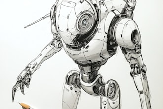 do complete mecha concept arts