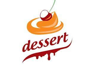 create awesome a unique dessert logo design