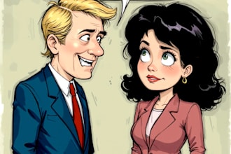 draw amazing political caricature and cartoon character
