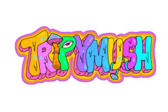 make custom psychedelic trippy typography groovy retro style logo artwork