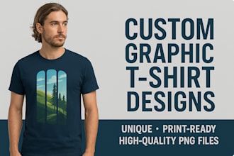 create trendy custom unique graphics t shirt designs for your brand