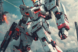 do illustration and concept mecha, gundam, and robot