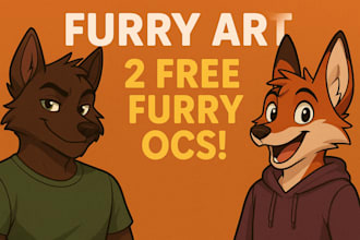 draw custom furry art and original characters for you