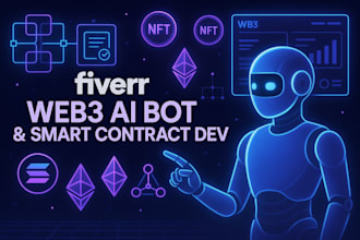 develop web3 ai bot, solana evm smart contract, nft dao platform, a ai rpc agent