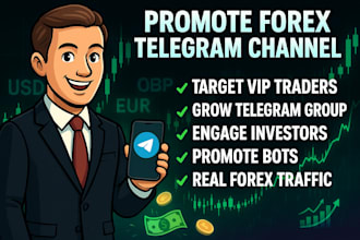promote forex telegram channel, group or bot to VIP forex traders and investors