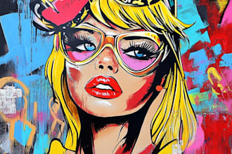 create custom street graffiti pop art or urban character portraits
